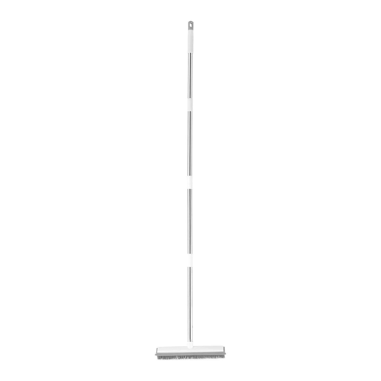 Pet Hair Removal Broom 58.46 in Adjustable Long Handle Pet Hair Rubber Broom