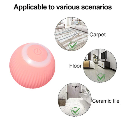 Smart Cat Toys Automatic Rolling Ball Electric Cat Toys Interactive for Cats Training Self-Moving Kitten Toys Pet Accessories