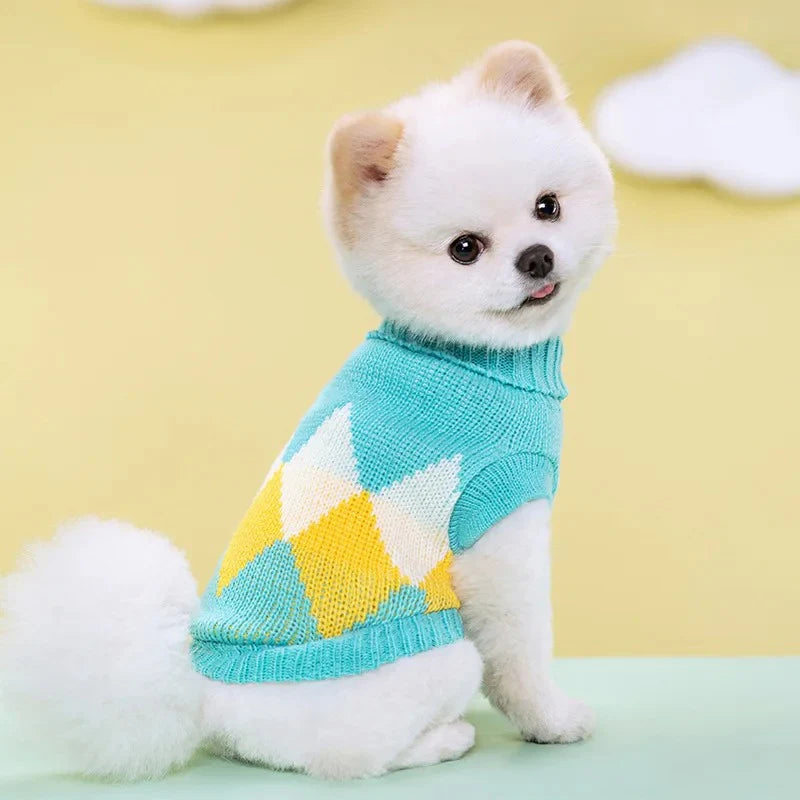 Dog Sweater York Warm Cat Coat Winter Dogs Clothes Pet Costumes Dog Pullover Puppy Supplies (Large)