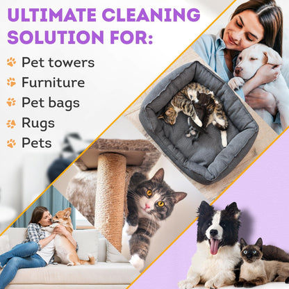 Pet Hair Remover for Furniture Cat and Dog Fur Remover Tool Reusable Lint Cleaner with Copper Teeth Cutters and Wooden Handle Metal Pet Hair Removal Tool for Carpet Portable Couch Cleaner