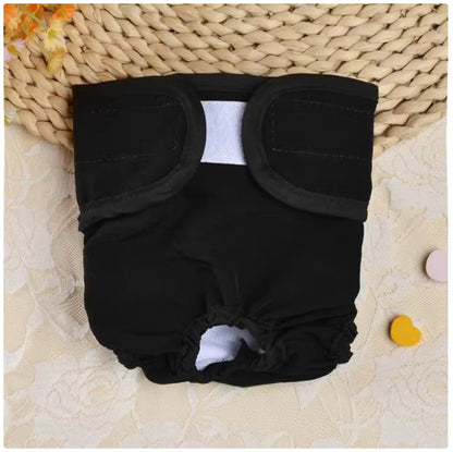 Female Dog Sanitary Pants - Washable Reusable Dog Diapers for Heat Cycle & Incontinence