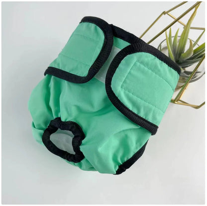 Female Dog Sanitary Pants - Washable Reusable Dog Diapers for Heat Cycle & Incontinence